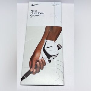 Nike Dura Feel Golf Glove White Men's Reg LEFT ML Premium Synthetic Leather